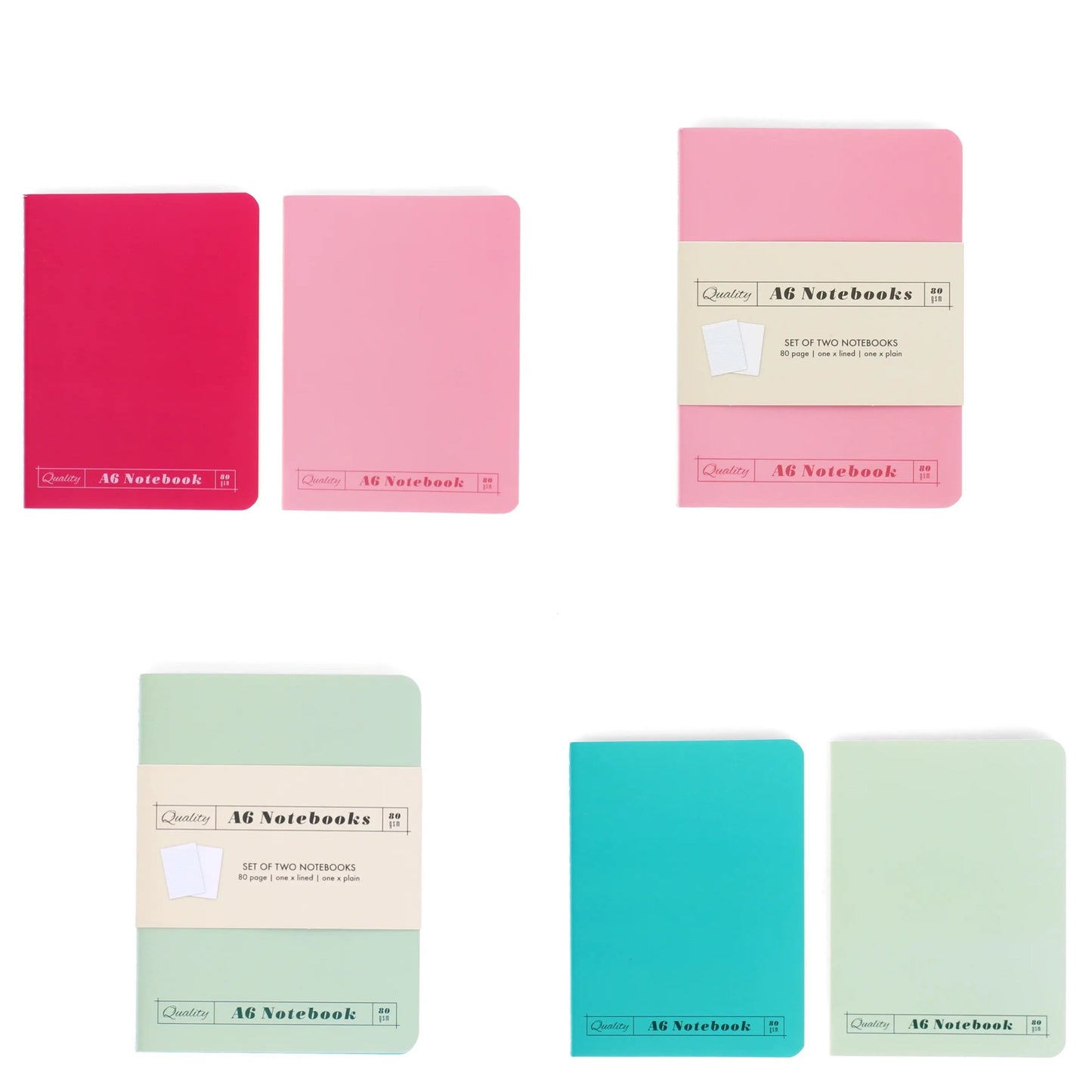 Set of 2 A6 notebooks