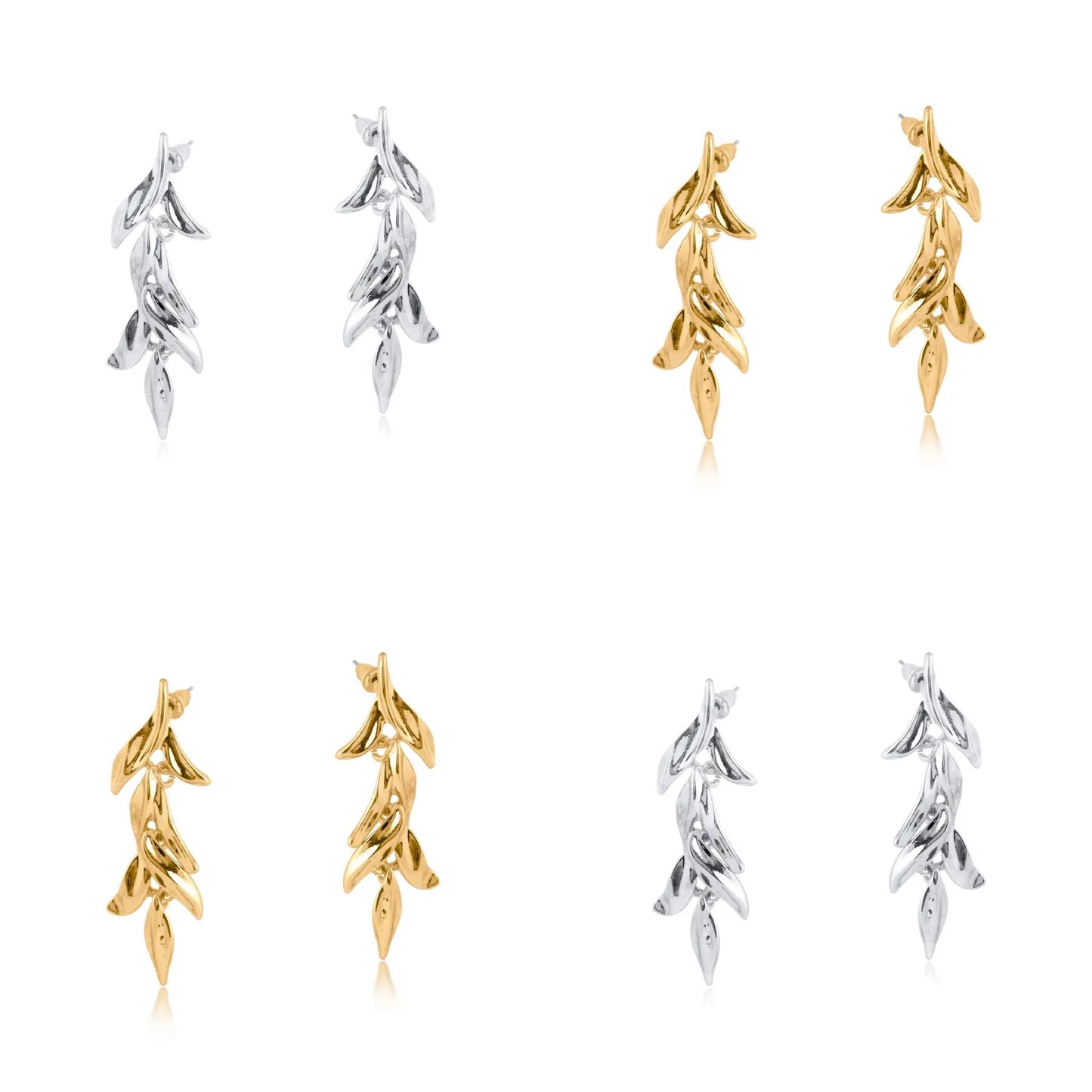 Leaf dangle earrings - Flora