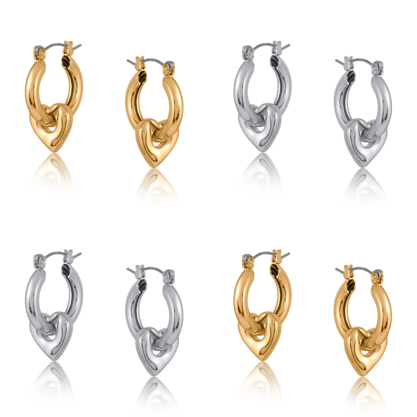 Heart drop earrings - Gemma