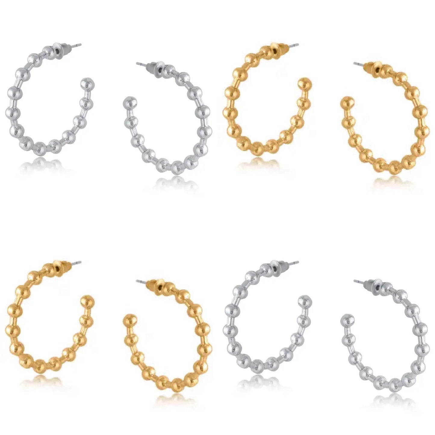 Ball hoop earrings - Louise