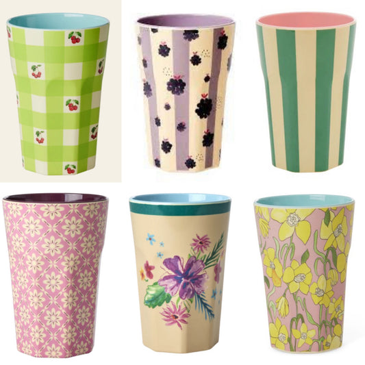 Tall melamine cups