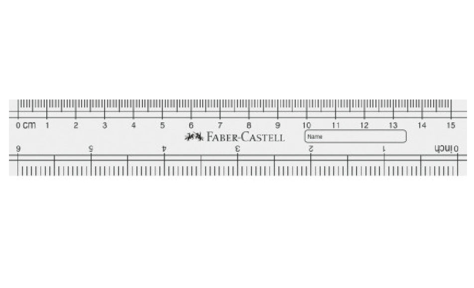 Faber Castell 15cm plastic ruler