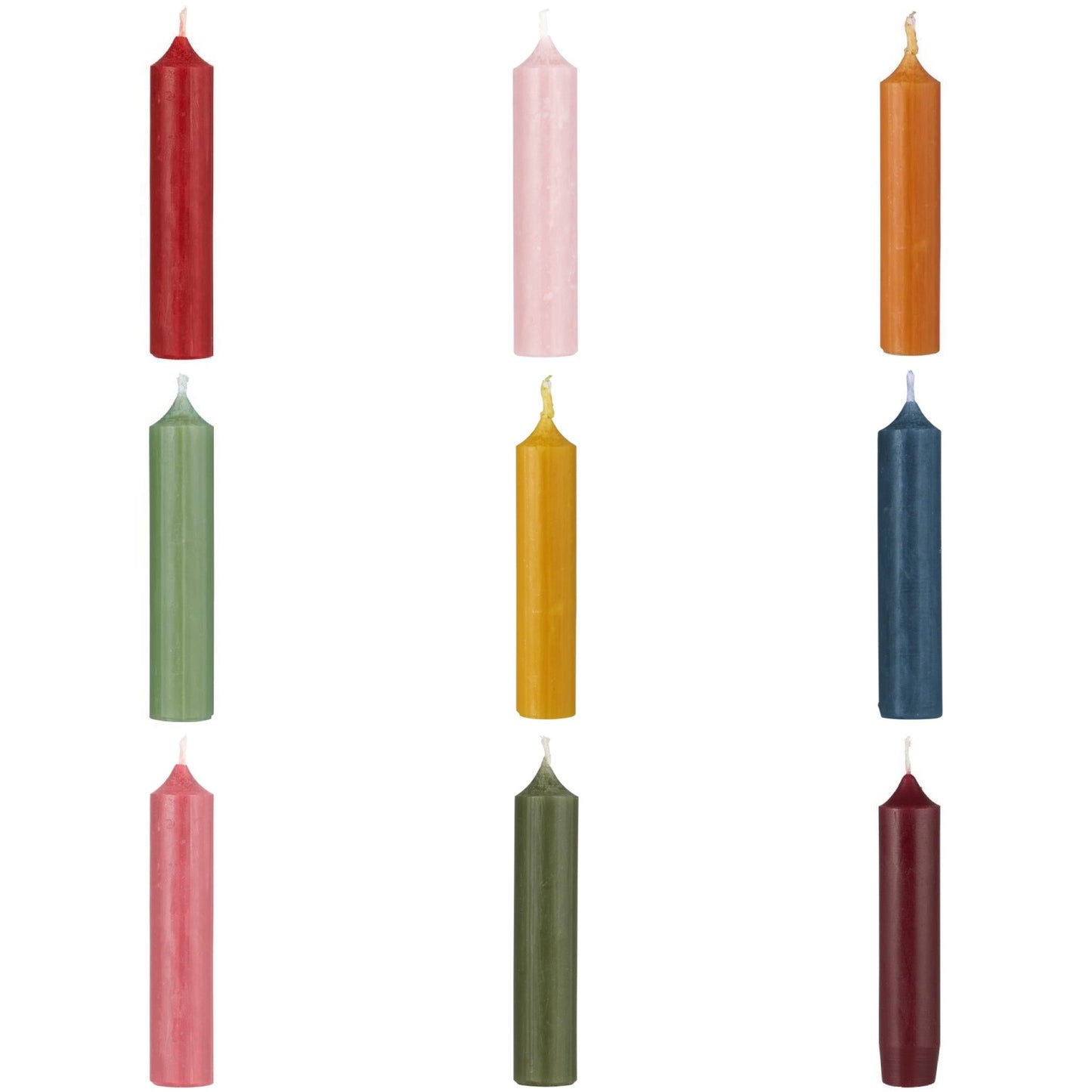 Short dinner candles - bundle of 6
