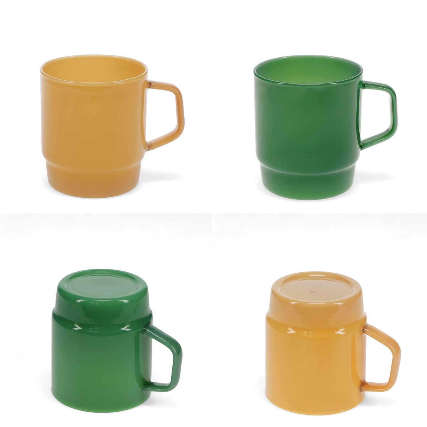 Stacking glass coffee cup