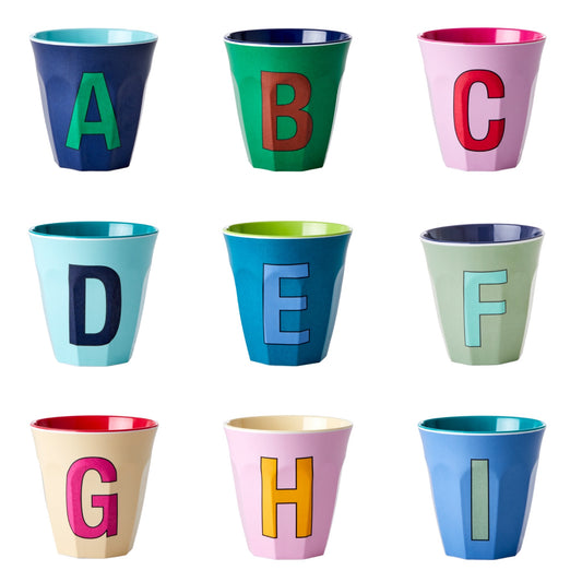 Alphabet melamine cups