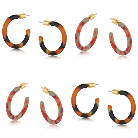 Thin resin hoops - Hortense