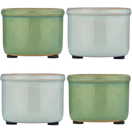 Crackle glaze plant pot