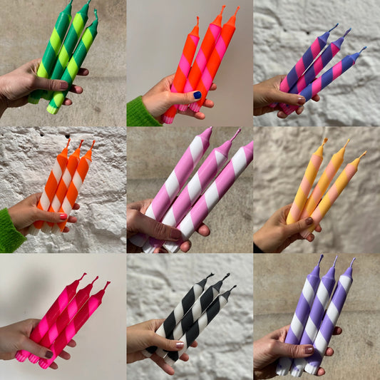 Stripy candles