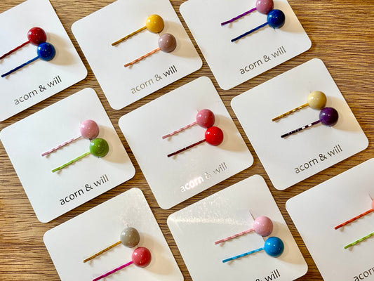 Pair of bobble hairclips