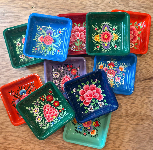 Kashmiri trinket tray - square