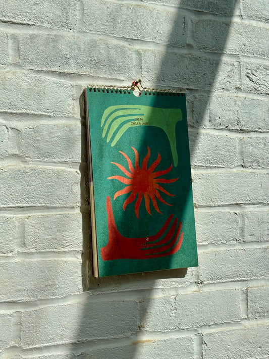 Sun and hands 2026 calendar