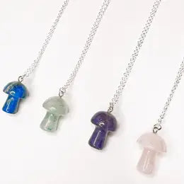 Mushroom pendant necklace