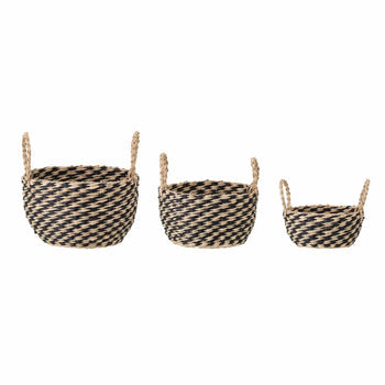 Set of 3 seagrass baskets