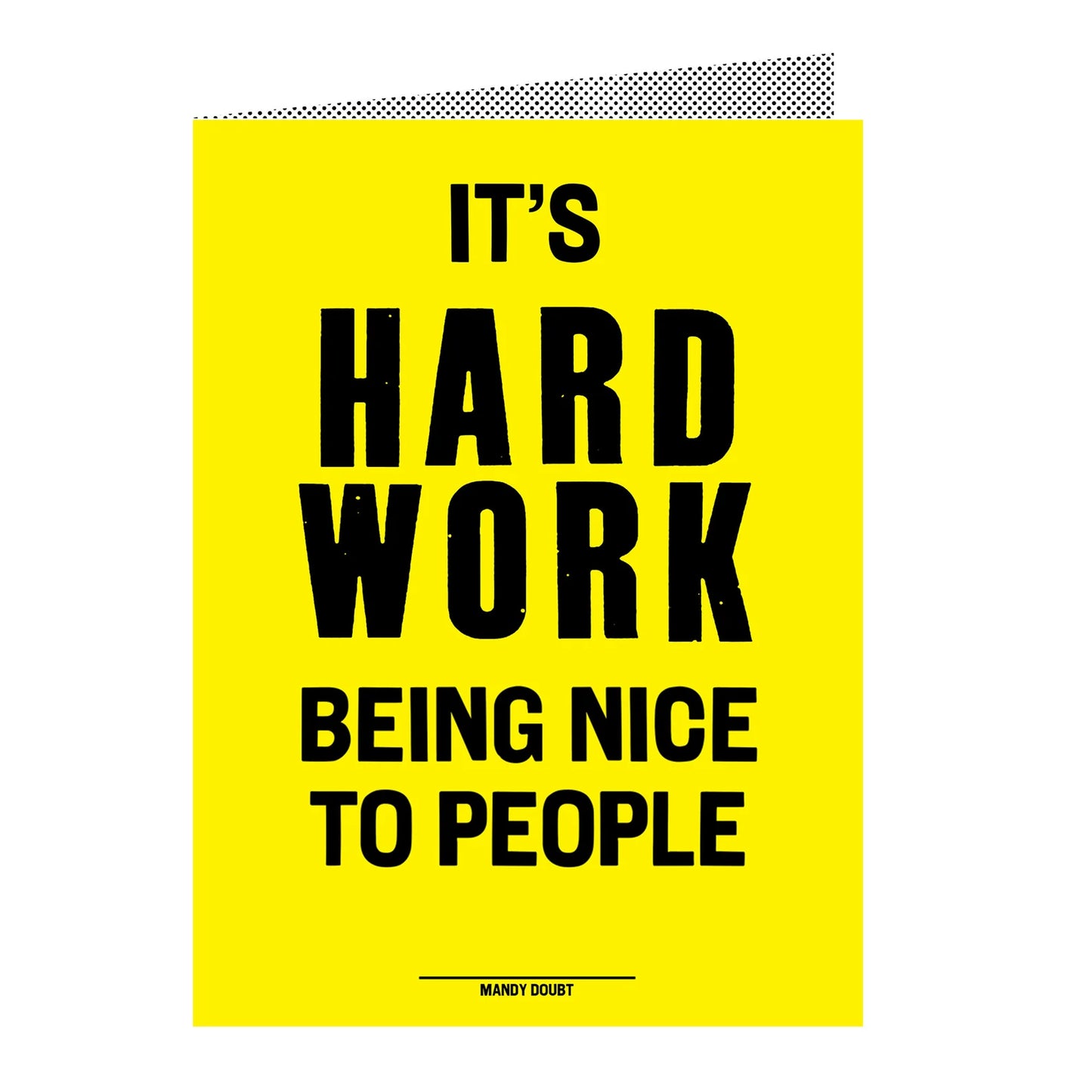 Hard work greetings card