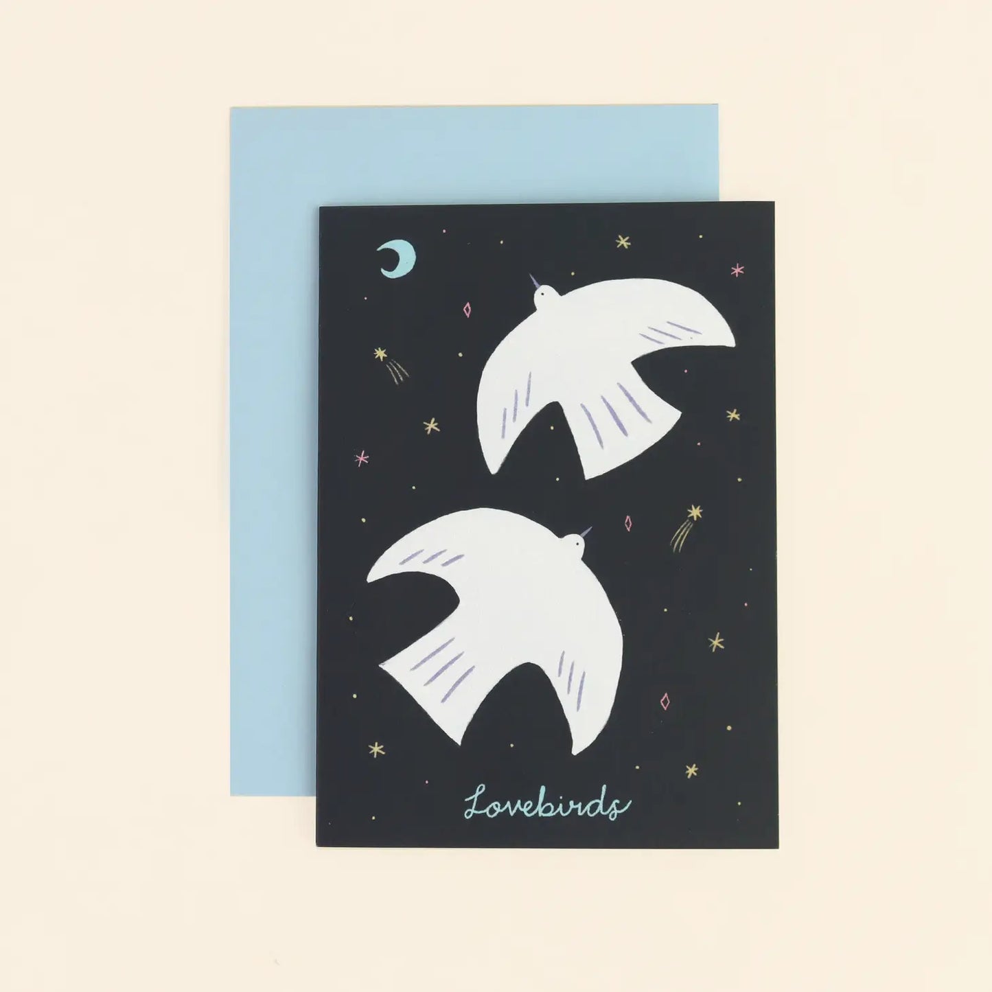 Lovebirds greetings card