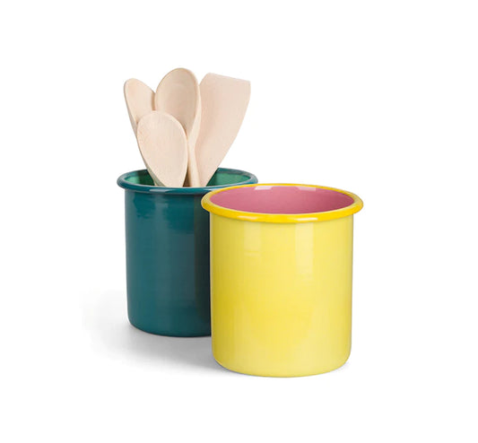 Enamel utensil pot holder