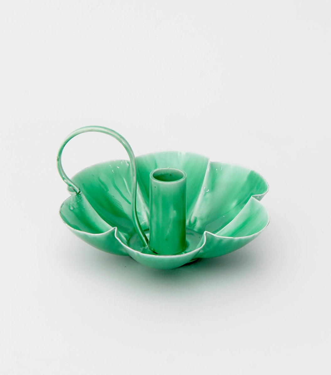 Metal flower candleholder