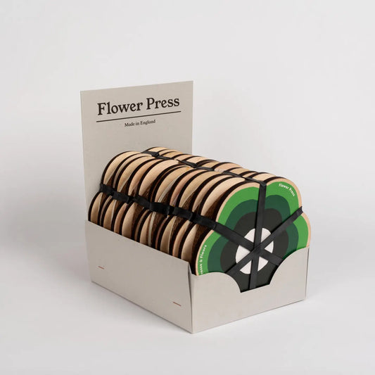 Flower-shaped flower press