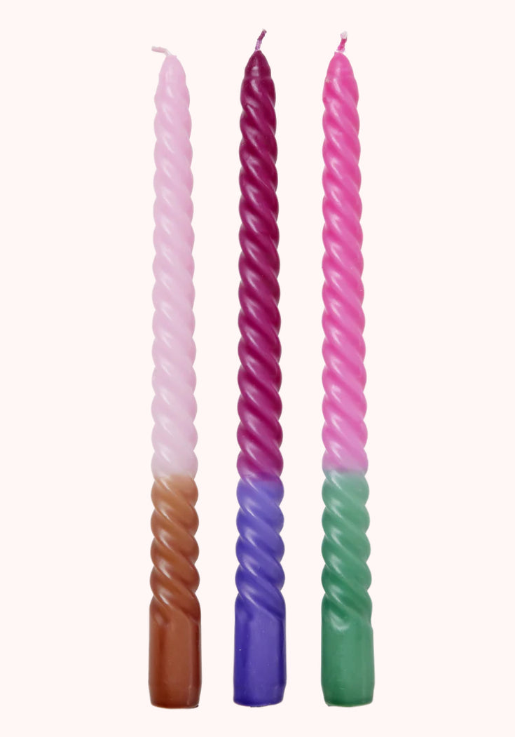 Long twisted candles
