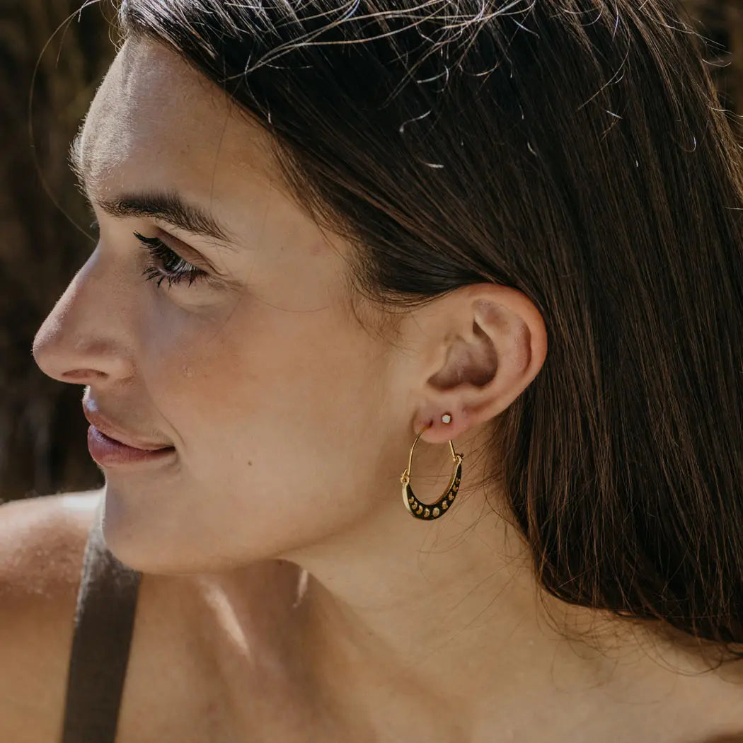 Phases of the moon earrings