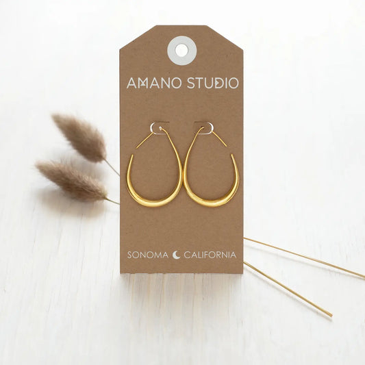 Teardrop hoop earrings