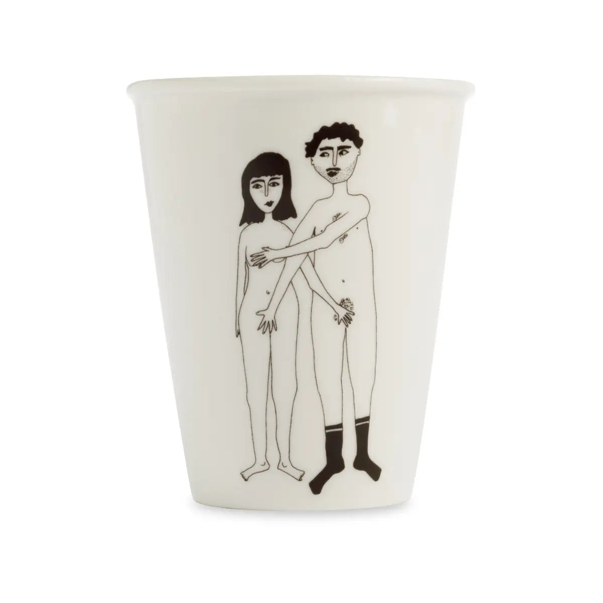 Naked couple front ceramic cup