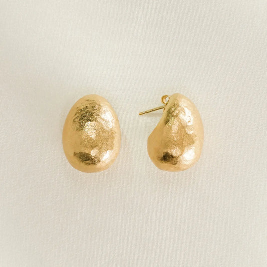 Gold figuera teardrop earrings