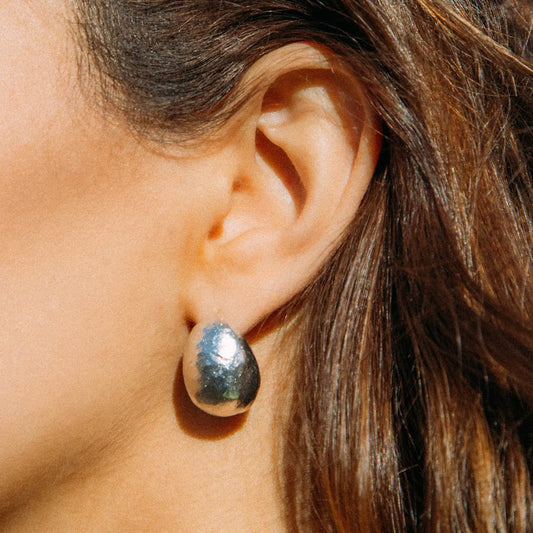 Silver figuera teardrop earrings