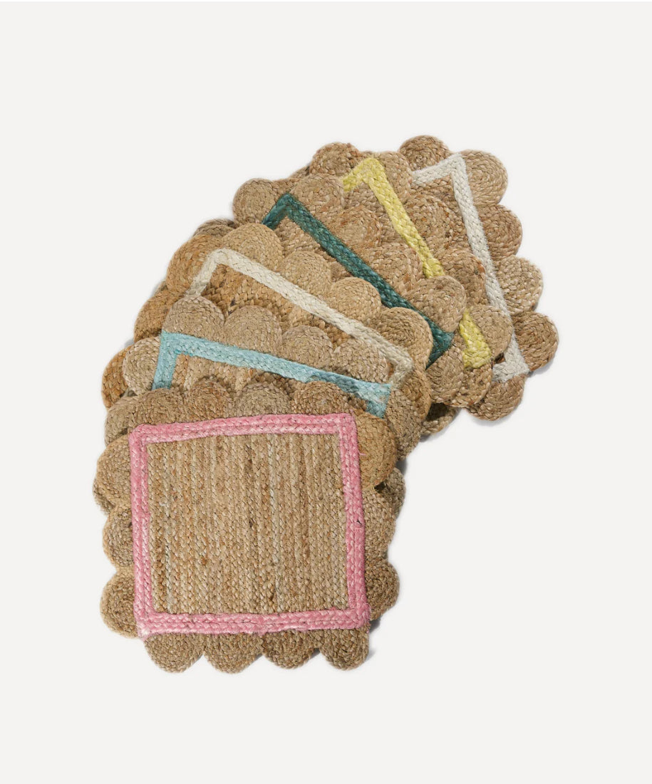 Set of 6 jute placemats