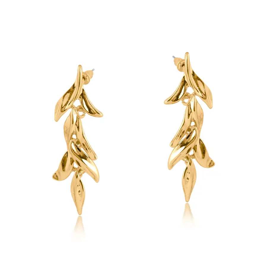 Leaf dangle earrings - Flora