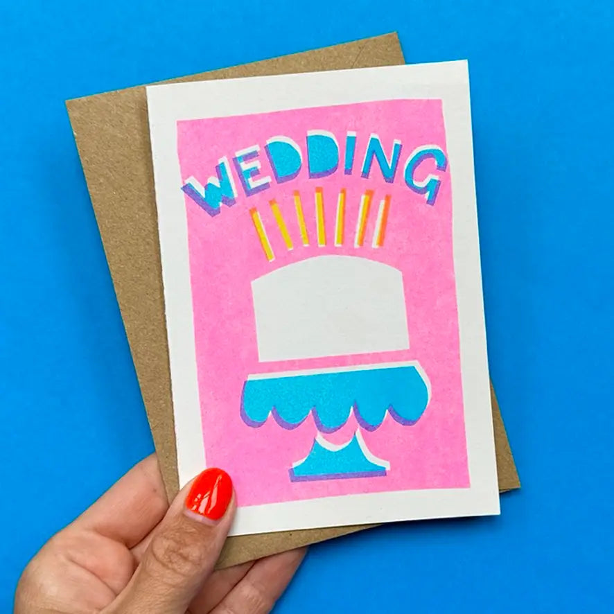 Wedding cake riso card - HOP