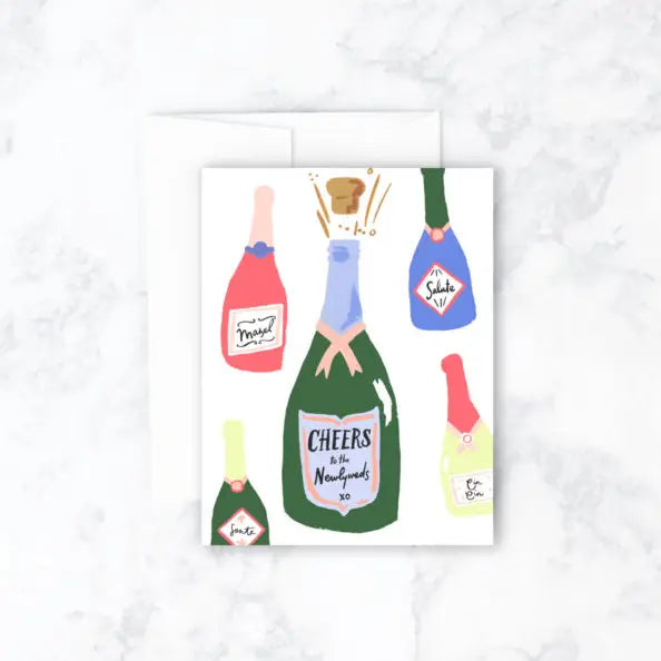 Cheers to the newlyweds card
