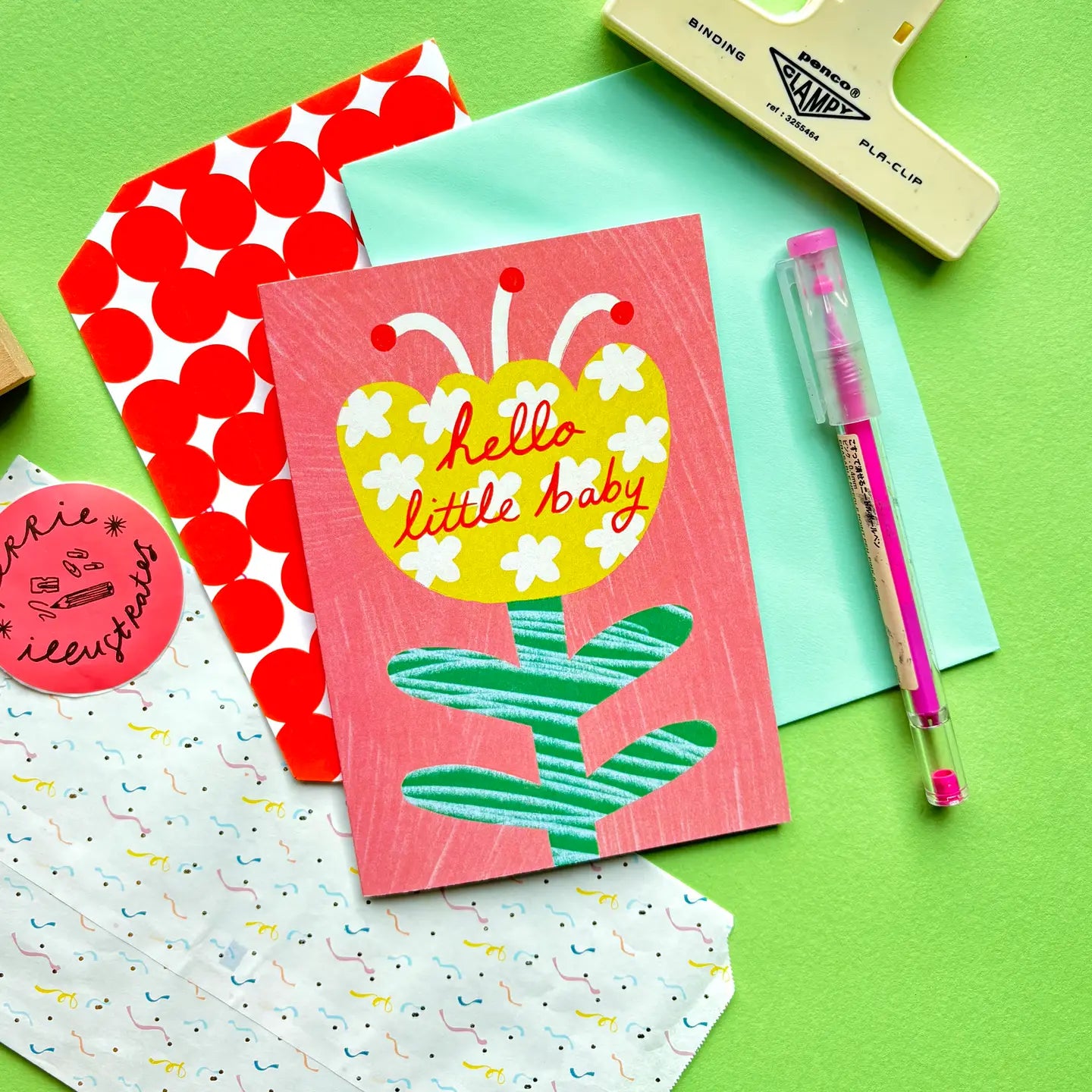 Hello little baby card