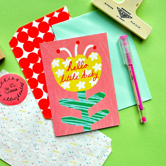 Hello little baby card