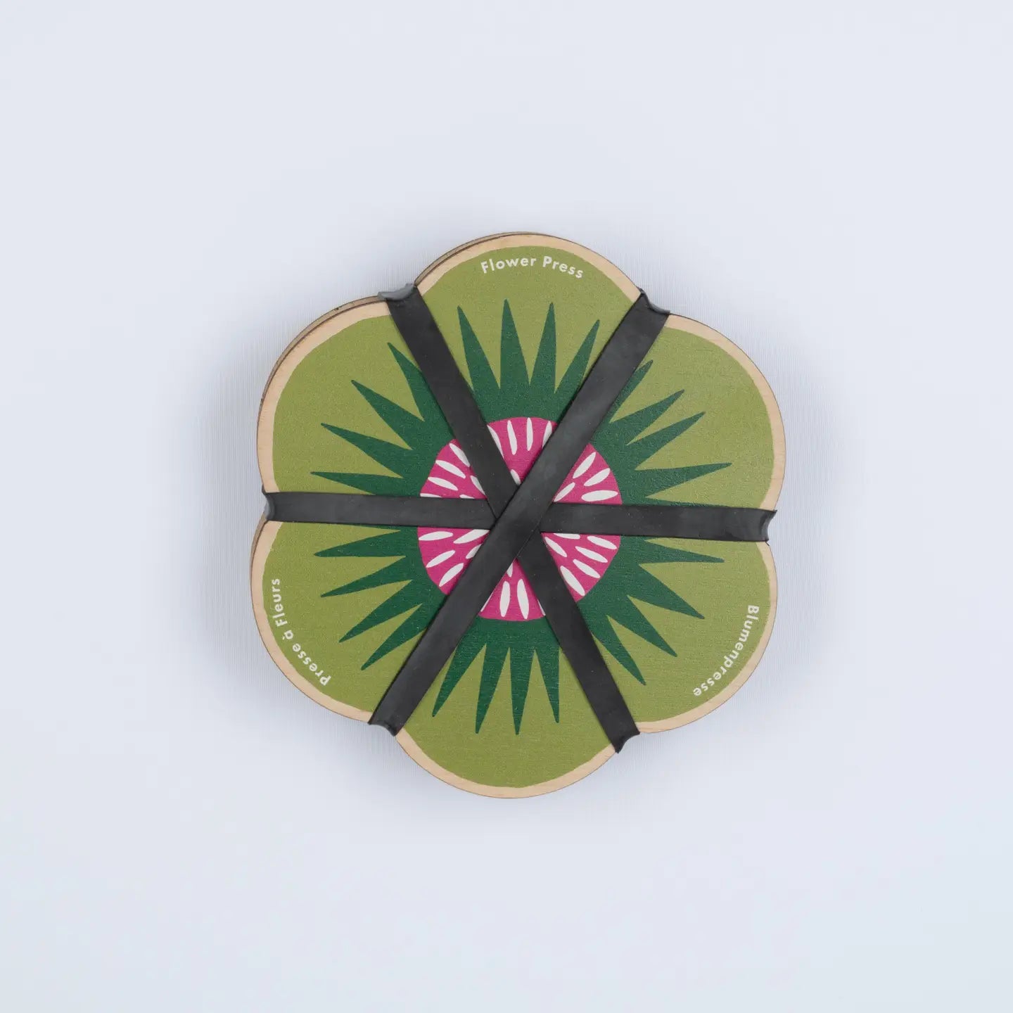 Flower-shaped flower press