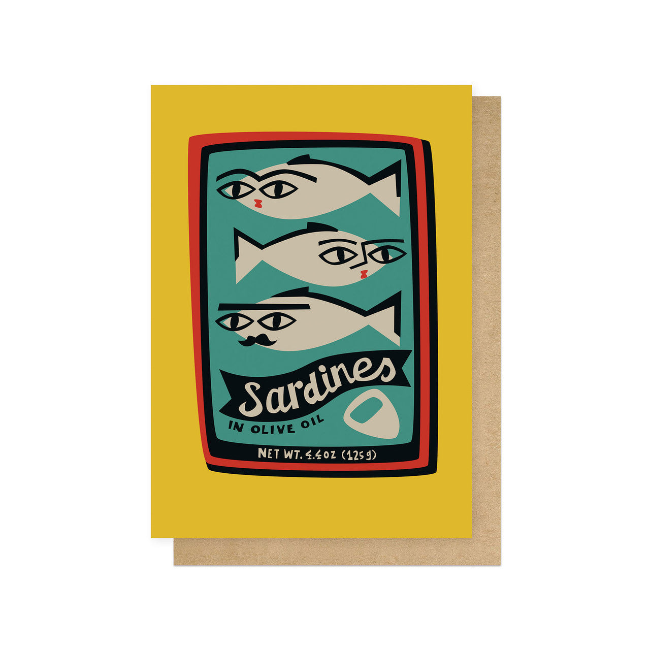 Sardines greetings card