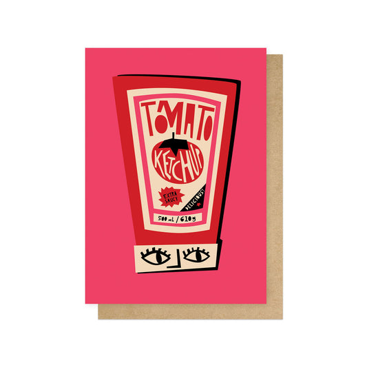Tomato sauce greetings card