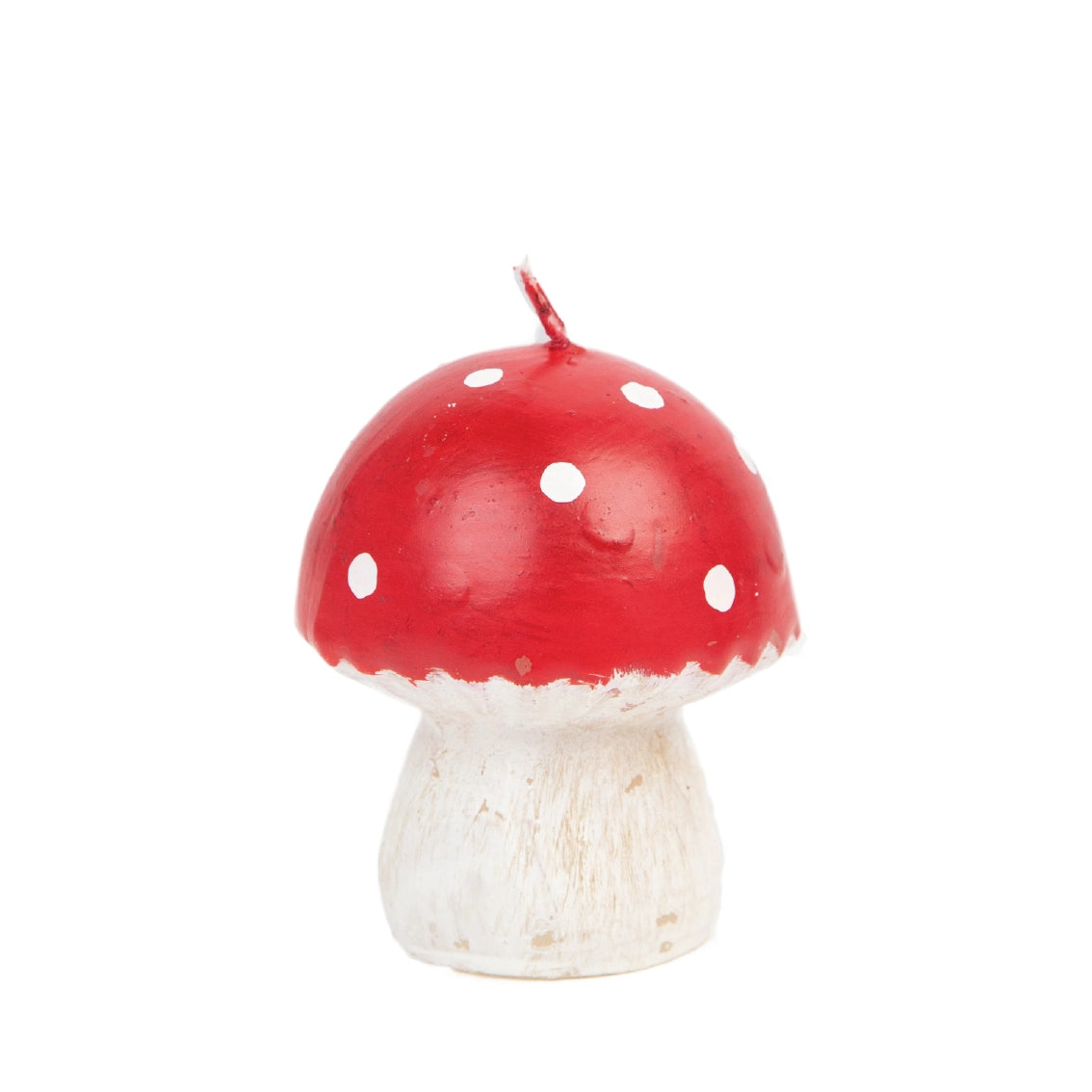 Red toadstool candle - small