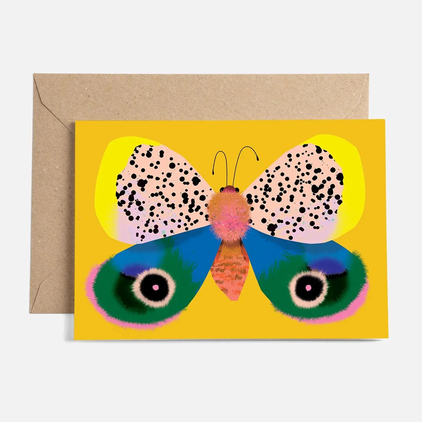 Yellow butterfly card