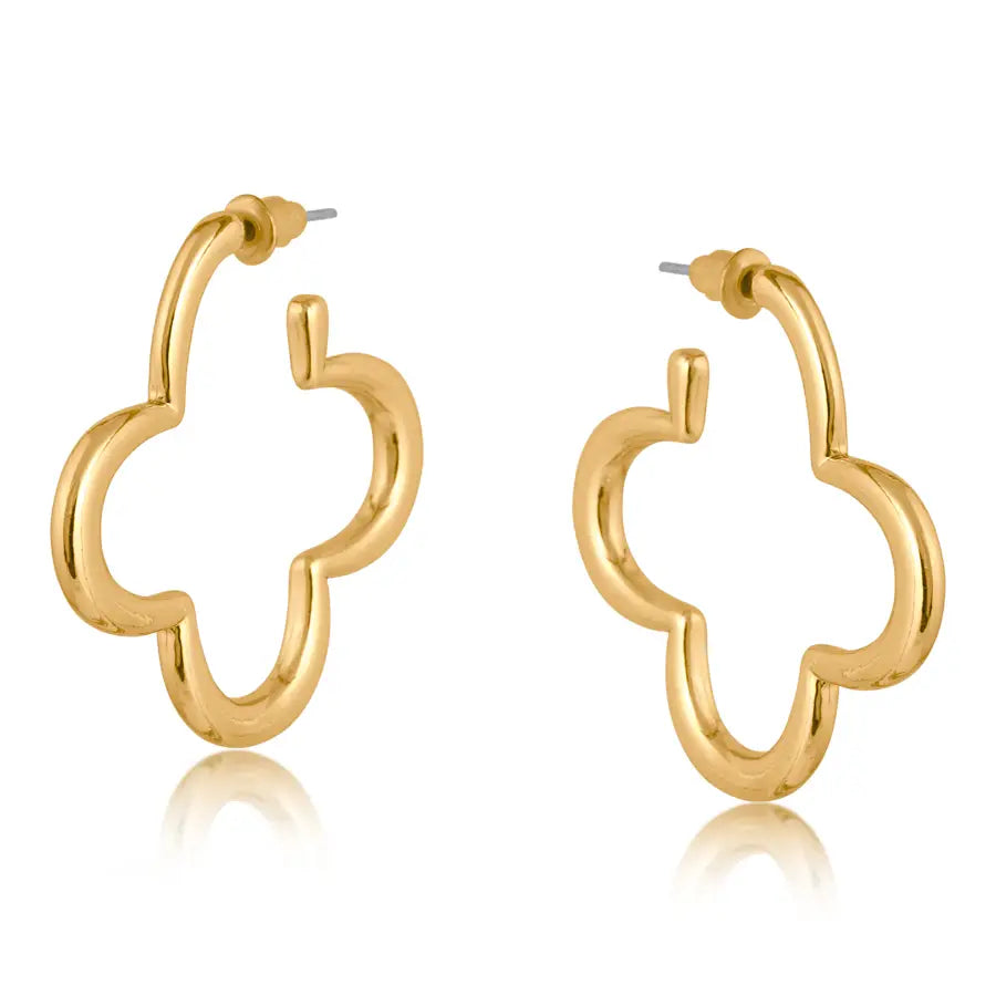 Flower-shape metal hoops - Carmen