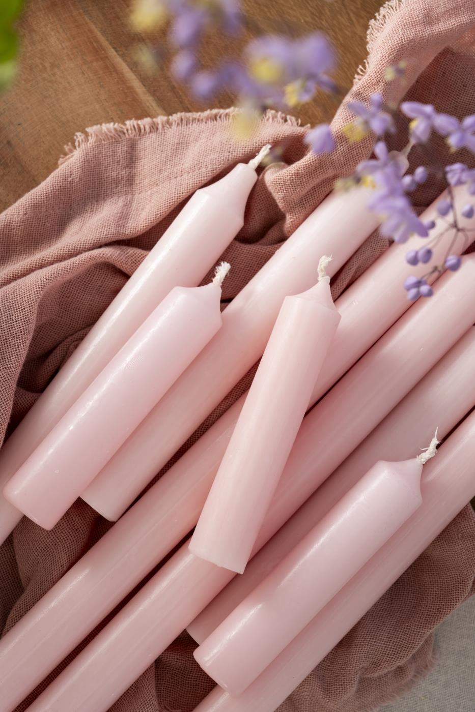 Short dinner candles - bundle of 6