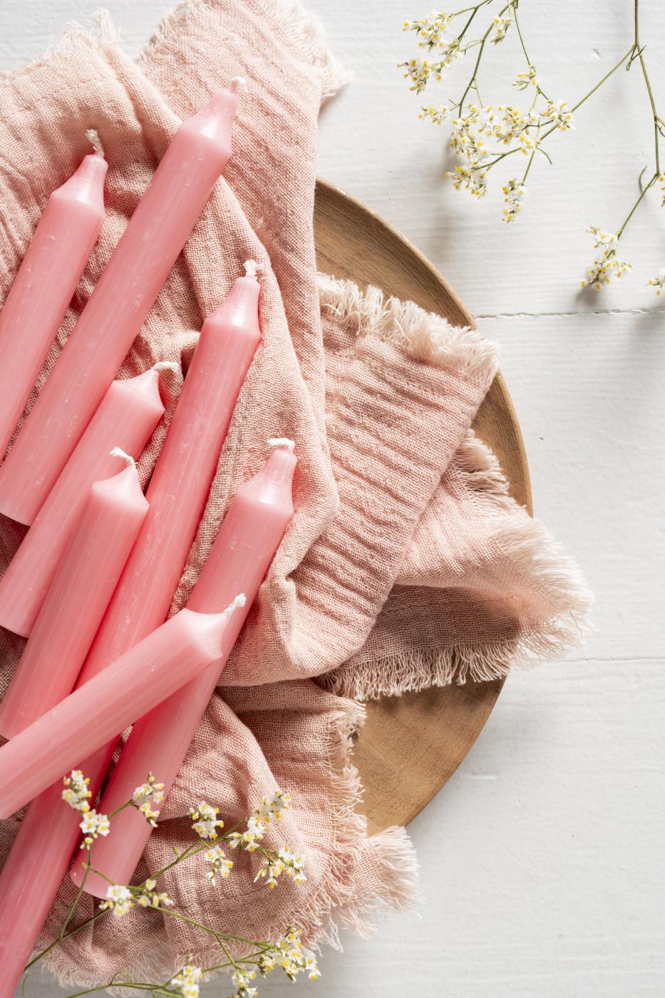 Short dinner candles - bundle of 6