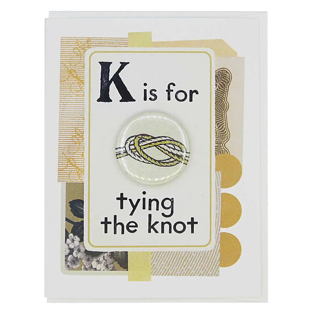 Tying the knot badge card