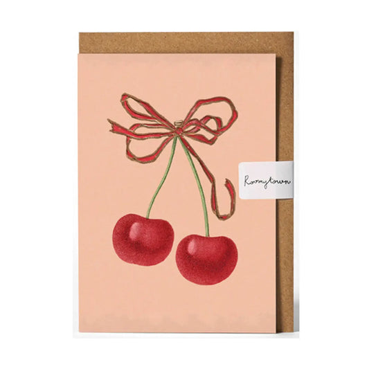 Cherries greetings card