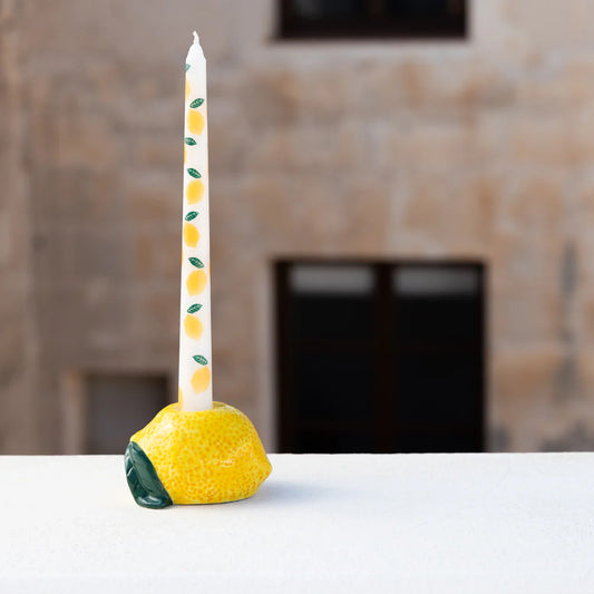 Pair of lemon candles