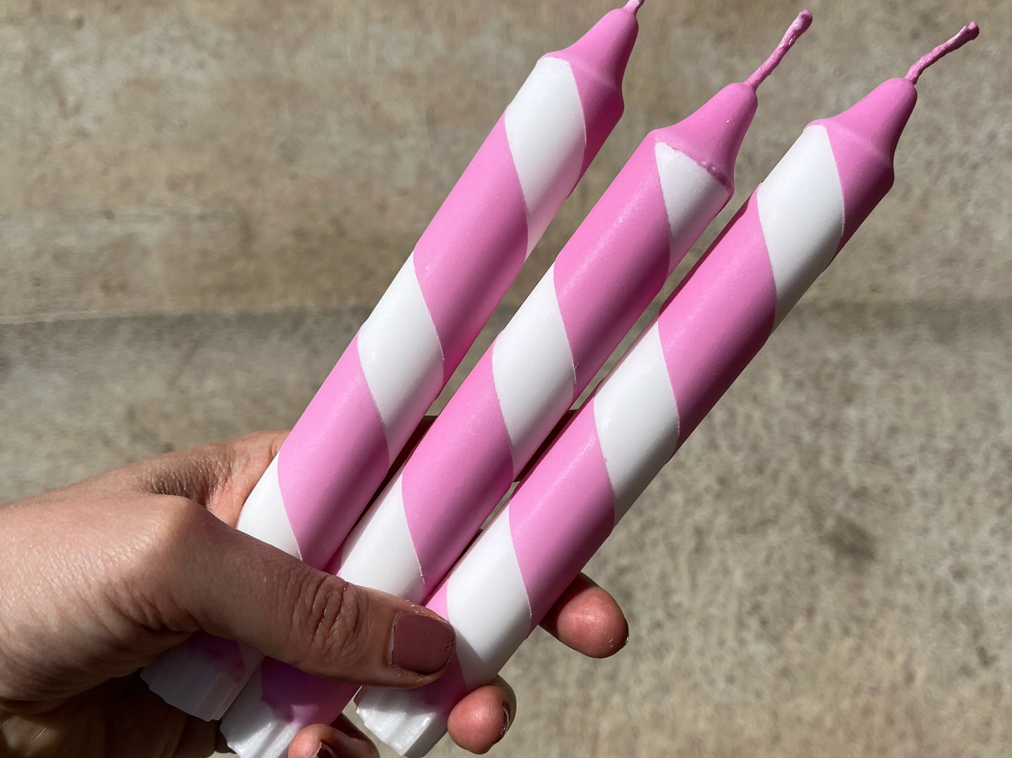 Stripy candles