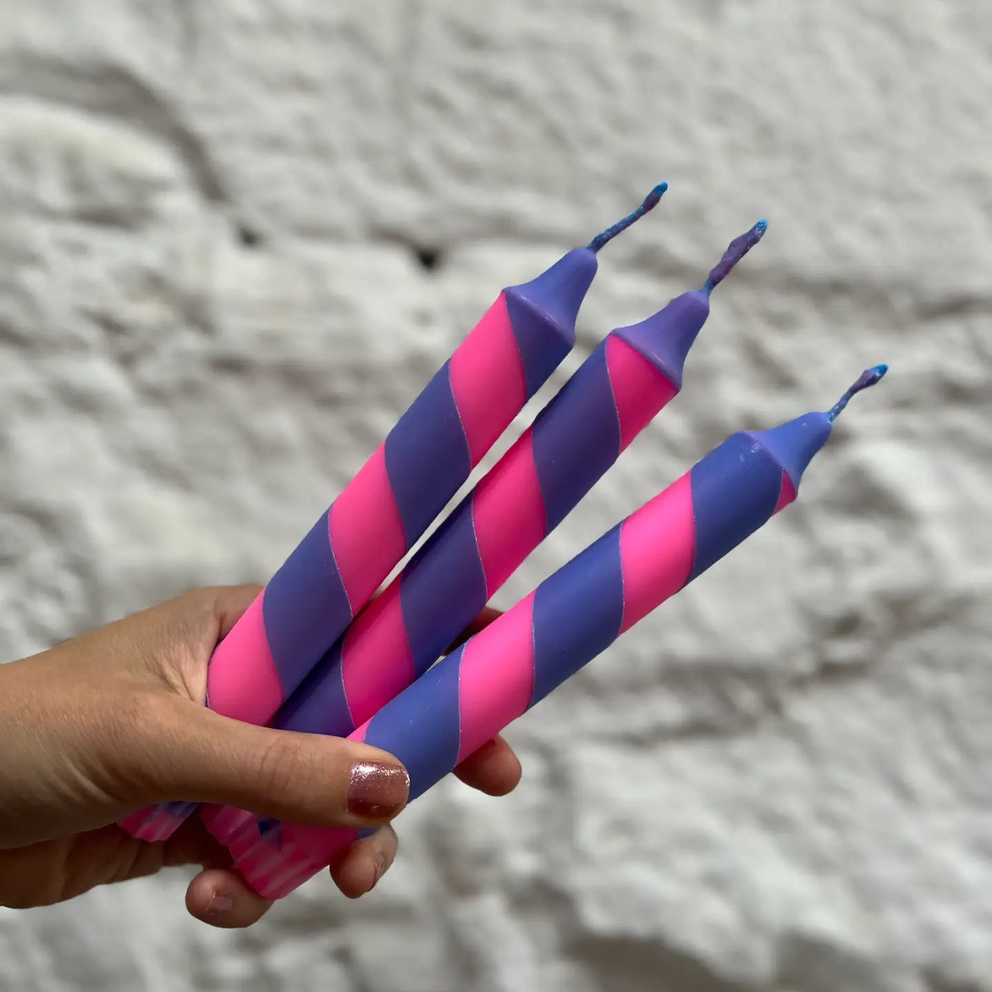 Stripy candles