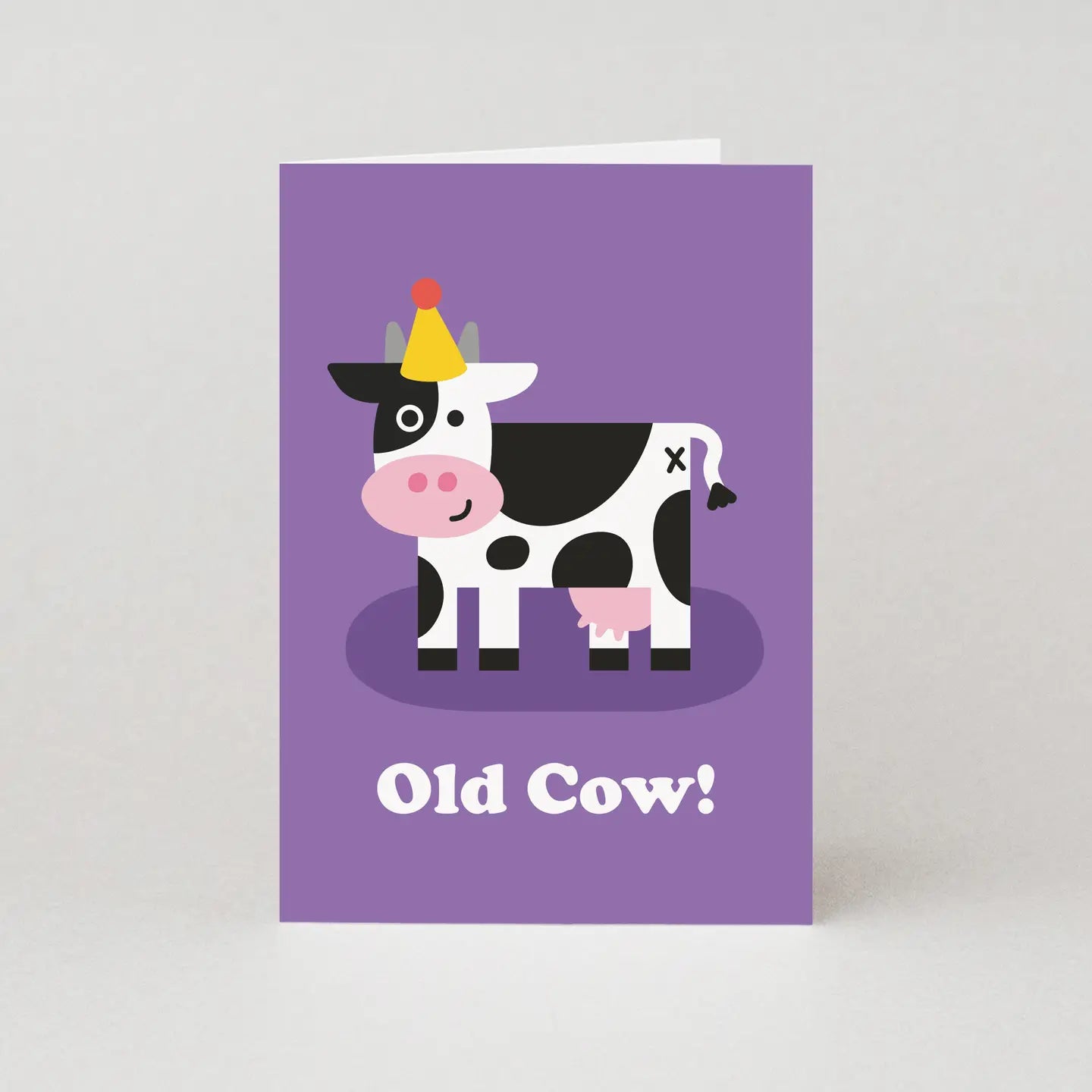 Old cow birthday card