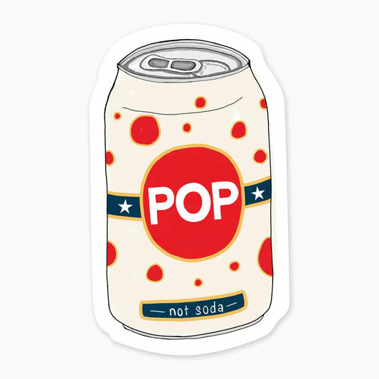 Pop soda can sticker
