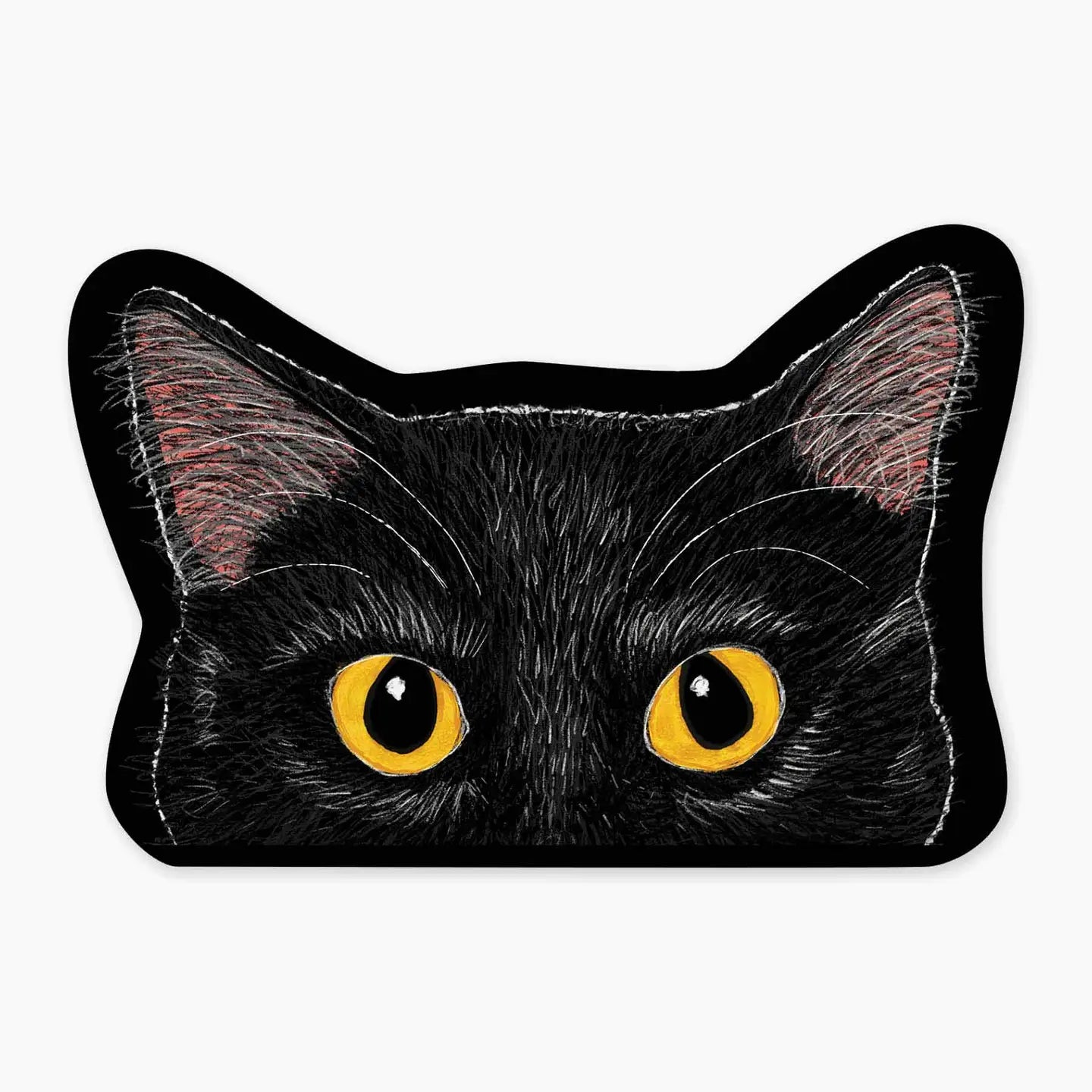 Black cat sticker